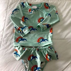 Twin Boy & Girl Hanna Anderson Dolphin Bathingsuit